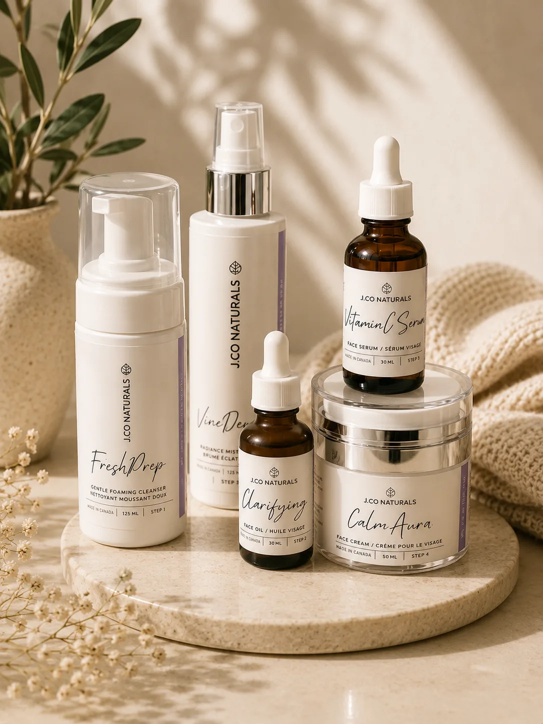 The J.Co Naturals skincare collection